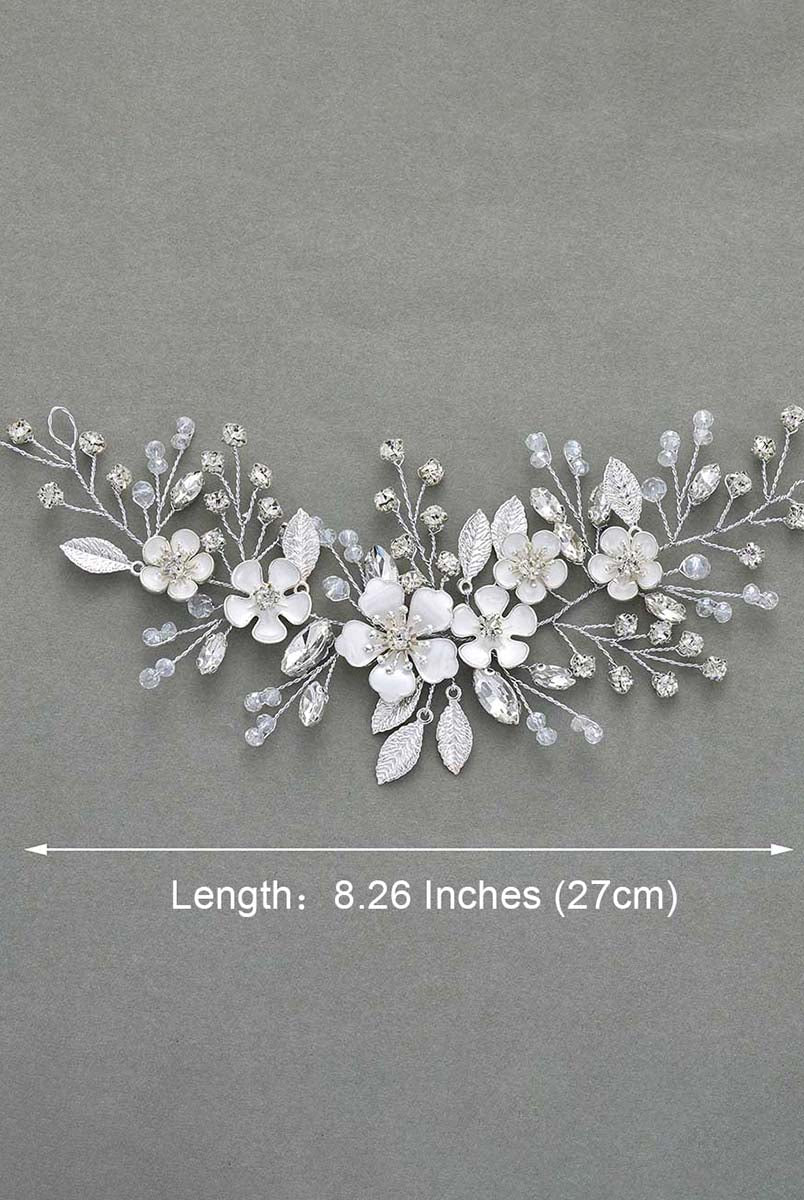 Silver Flower Wedding Hair Ornament