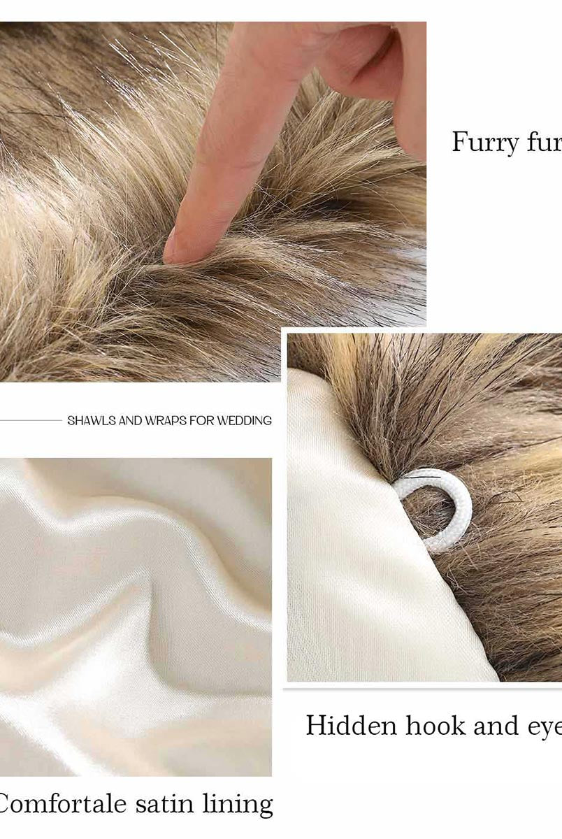 Formal Faux Fur Cover-Up with Elegant Pin