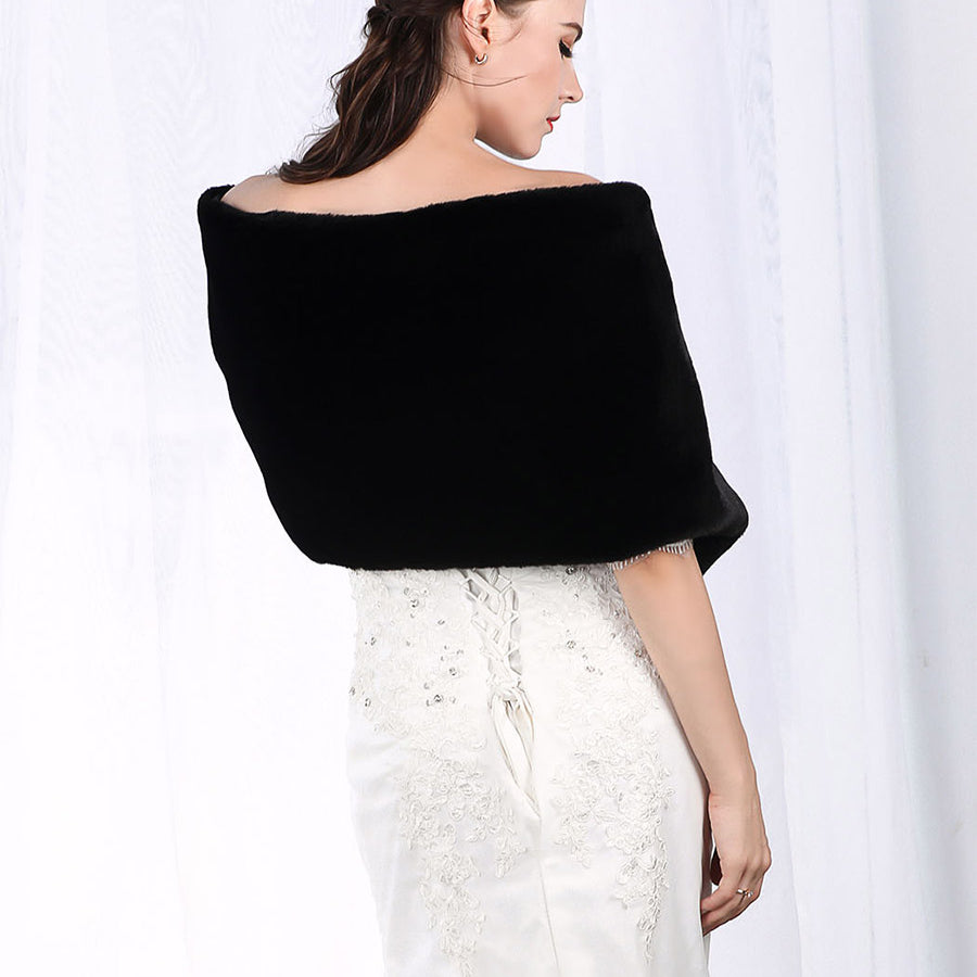 Soft Faux Fur Shoulder Wrap