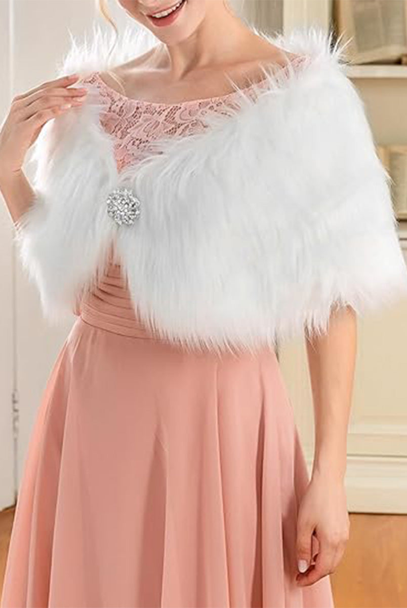 Plush Winter Fur Shoulder Cape