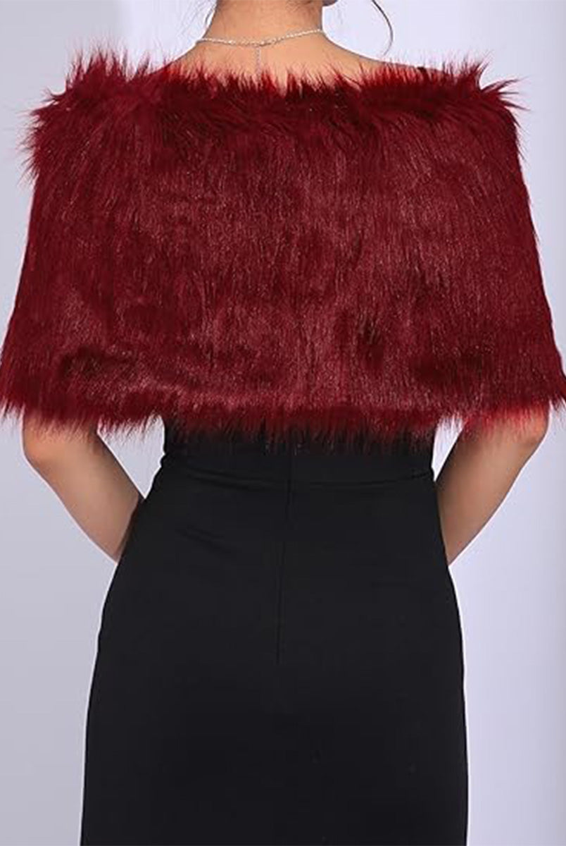 Elegant Faux Fur Winter Stole