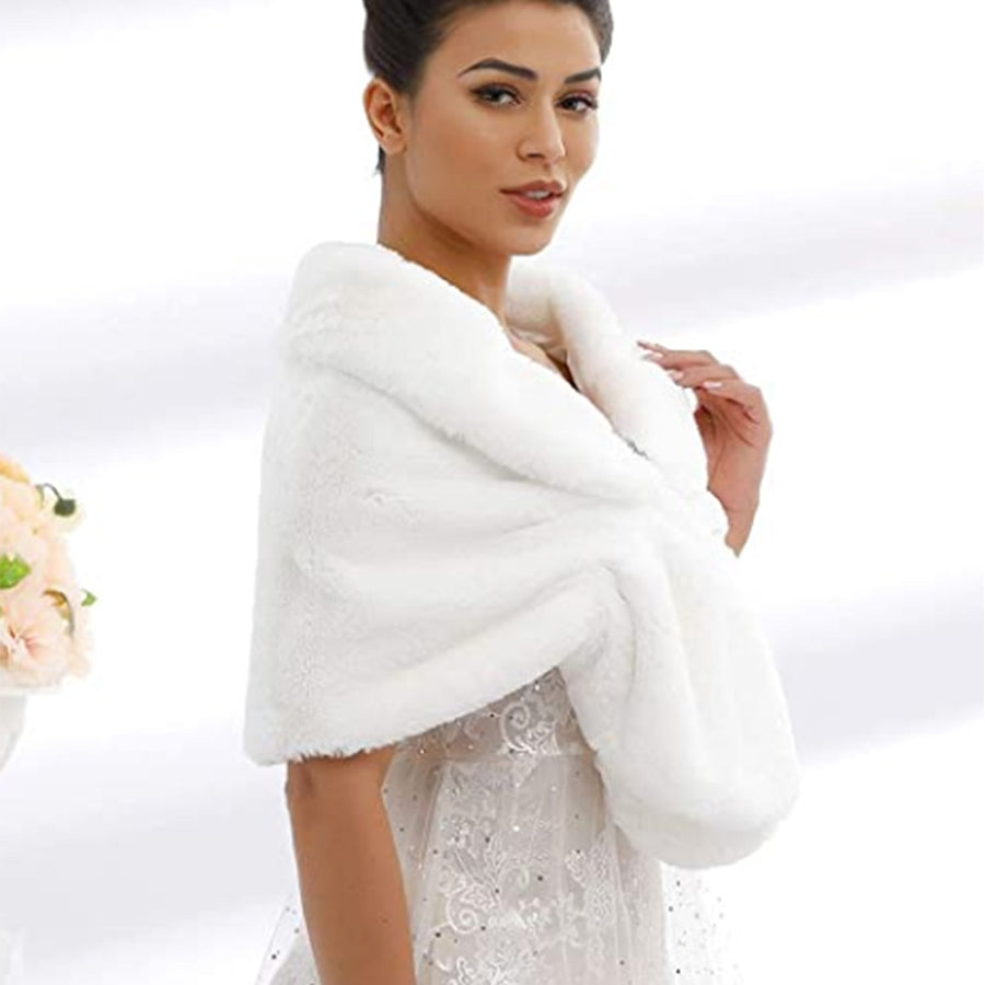 Luxury Faux Fur Capelet for Weddings