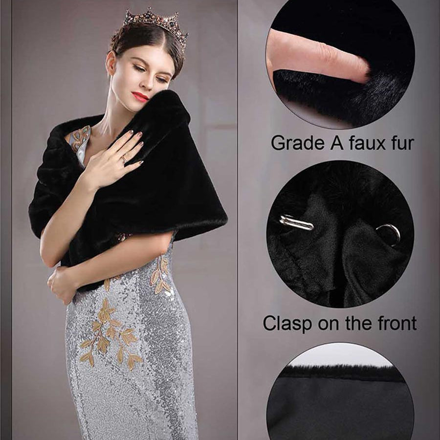 Soft Fur Cover-Up for Bridal Events