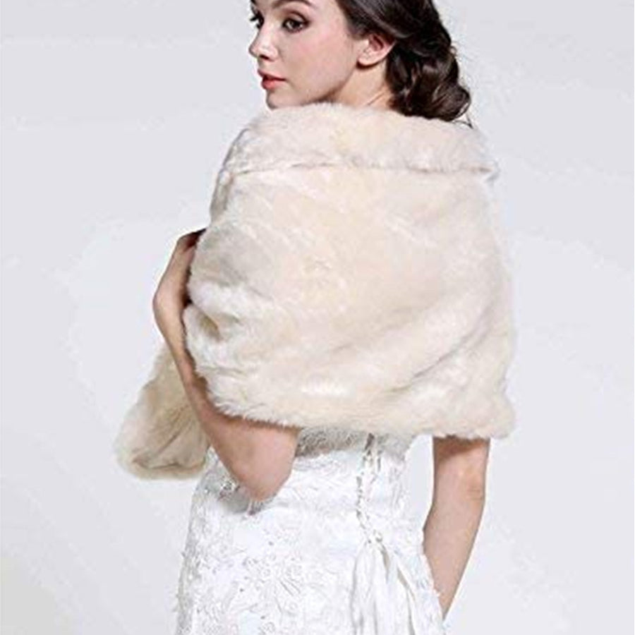 Cozy Bridal Faux Fur Shrug