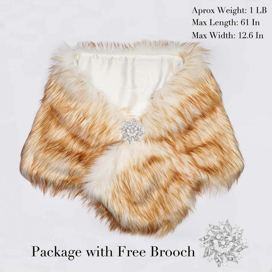 Plush Wedding Shoulder Wrap for Winter