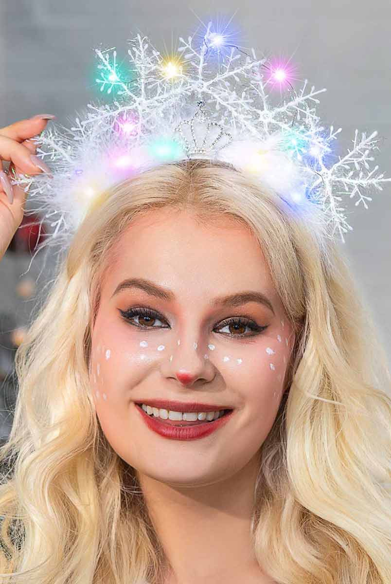 LED Snowflake Glow Crown