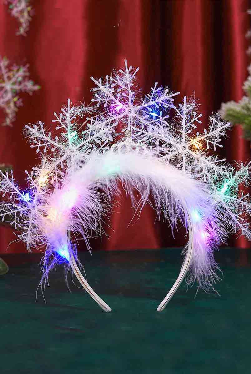 Festive Snowflake Light-Up Hairband