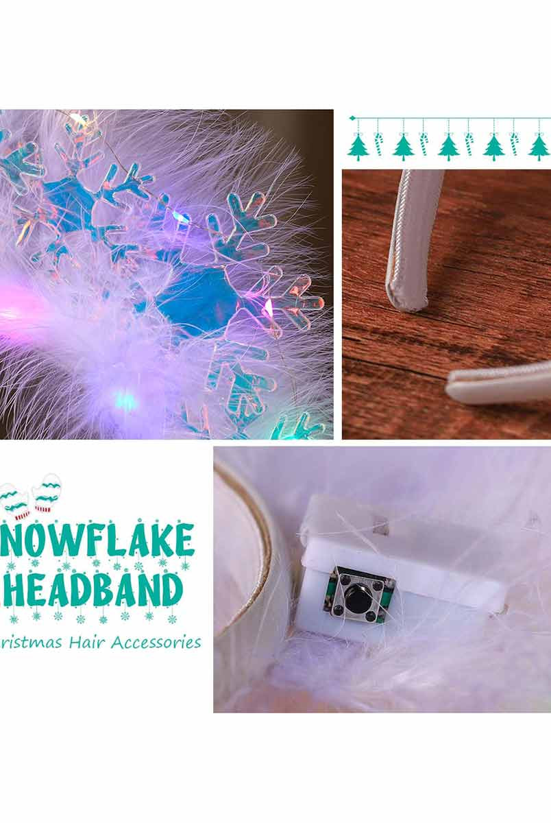 LED-Enhanced Snowflake Headband