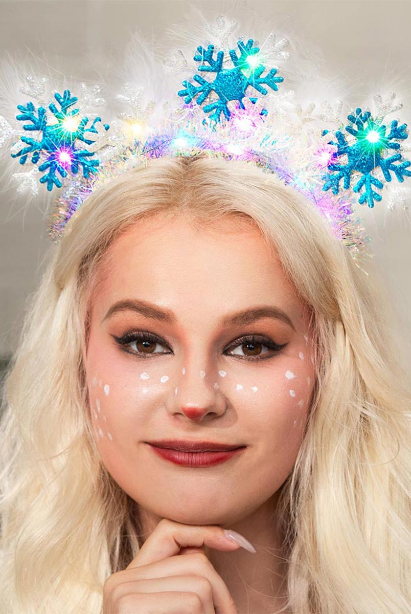 Adorable Snowflake Light-Up Headband for Celebrations