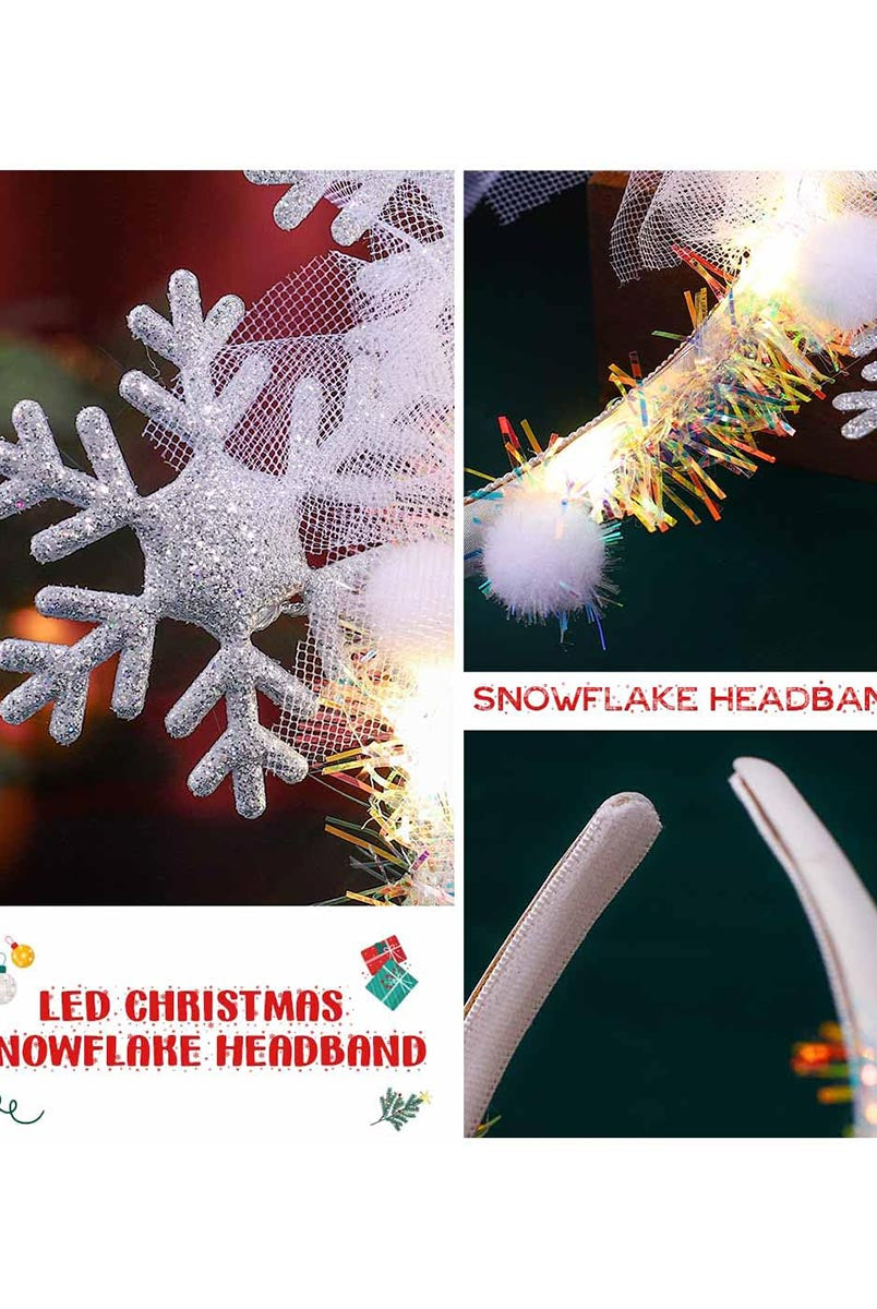 Charming LED Snowflake Party Headband