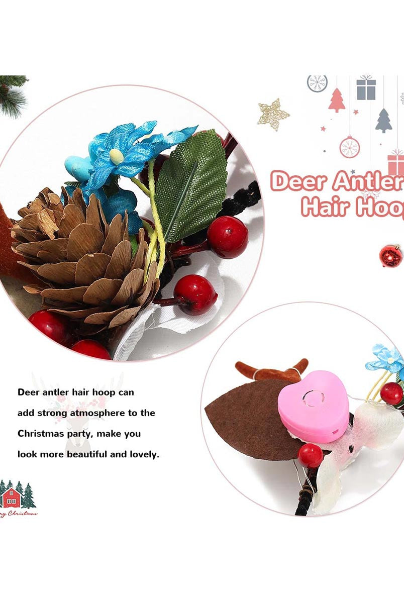 Glow-in-the-Dark Reindeer Antler Hair Accessory