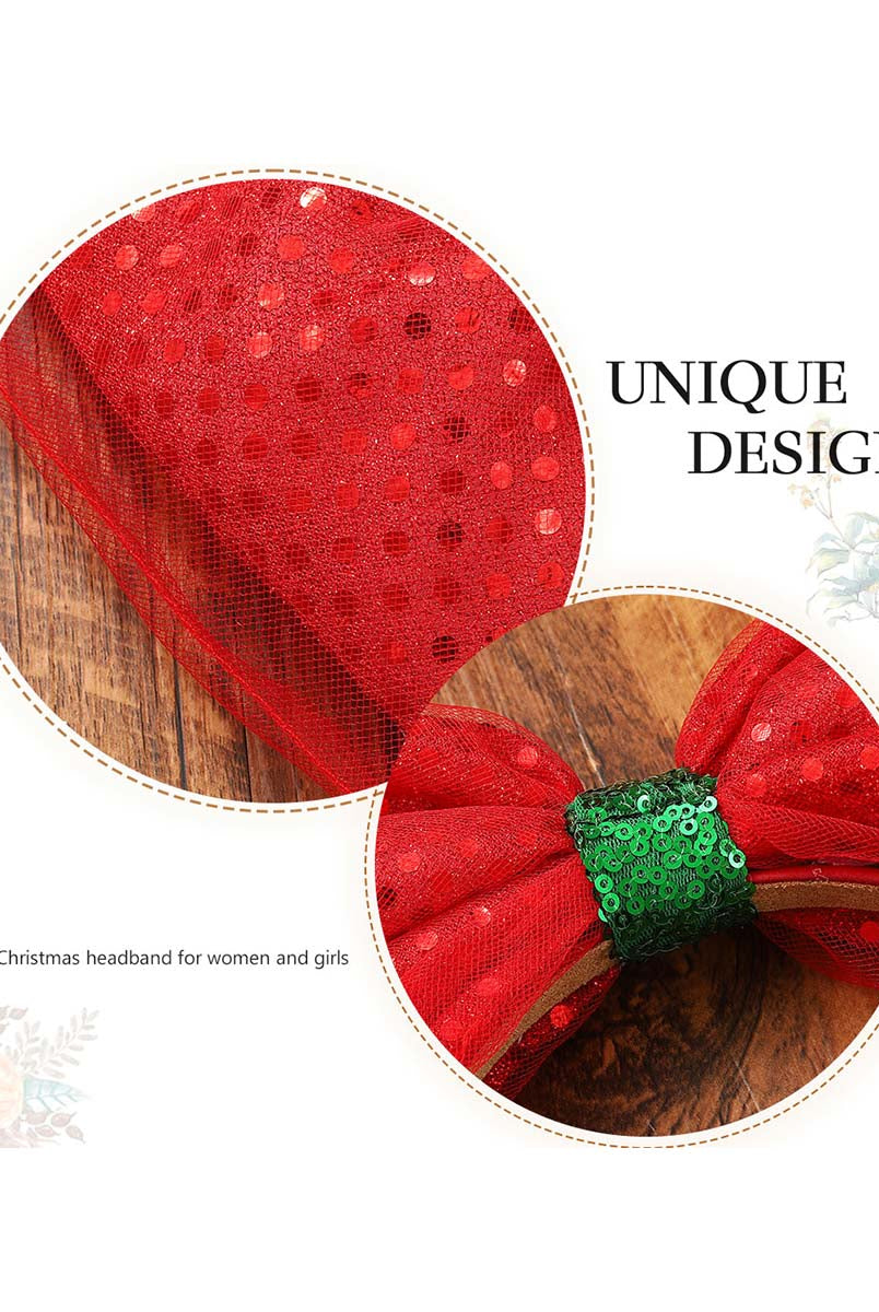 Dazzling Red Bow Holiday Hairband