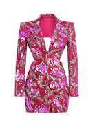 Show-Stopping Sequin Mini Dress - Deep V and Backless for a Bold Look