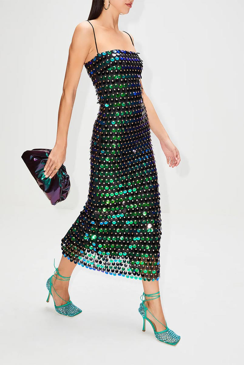 Long Sequin Slip Dress - Glamorous & Elegant Evening Gown