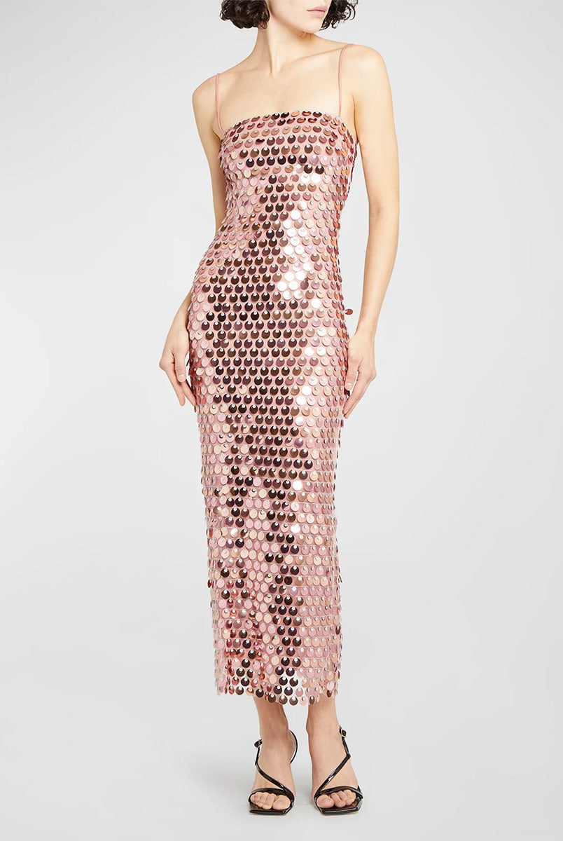 Dazzling Sequin Slip Dress - Long & Luxurious for a Red Carpet Look