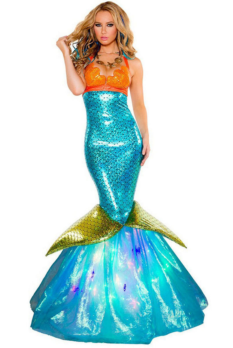 Mermaid Tail Reflective Dress - Fantasy Costume with Unique Shine