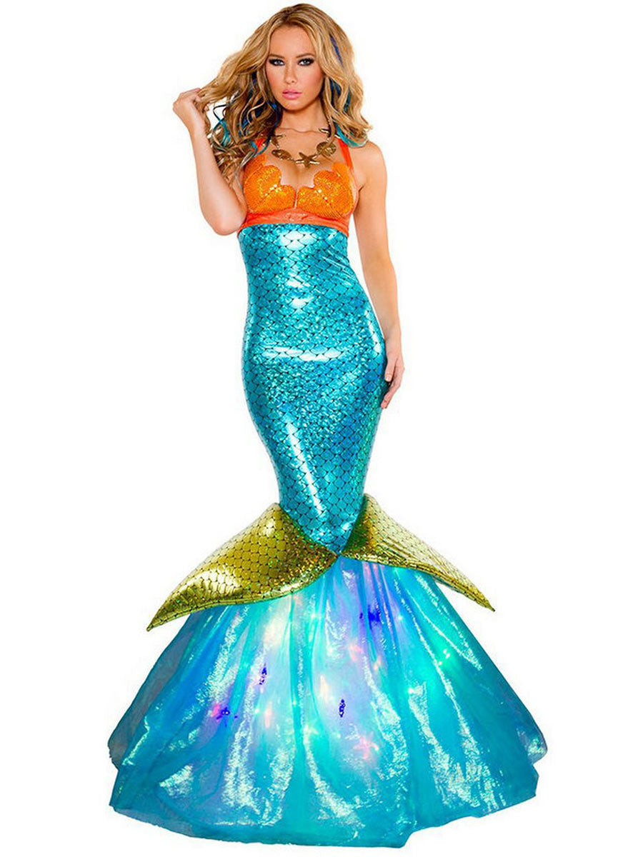Mermaid Tail Reflective Dress - Fantasy Costume with Unique Shine