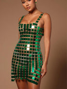 Acrylic Sequin Club Style Casual Dress