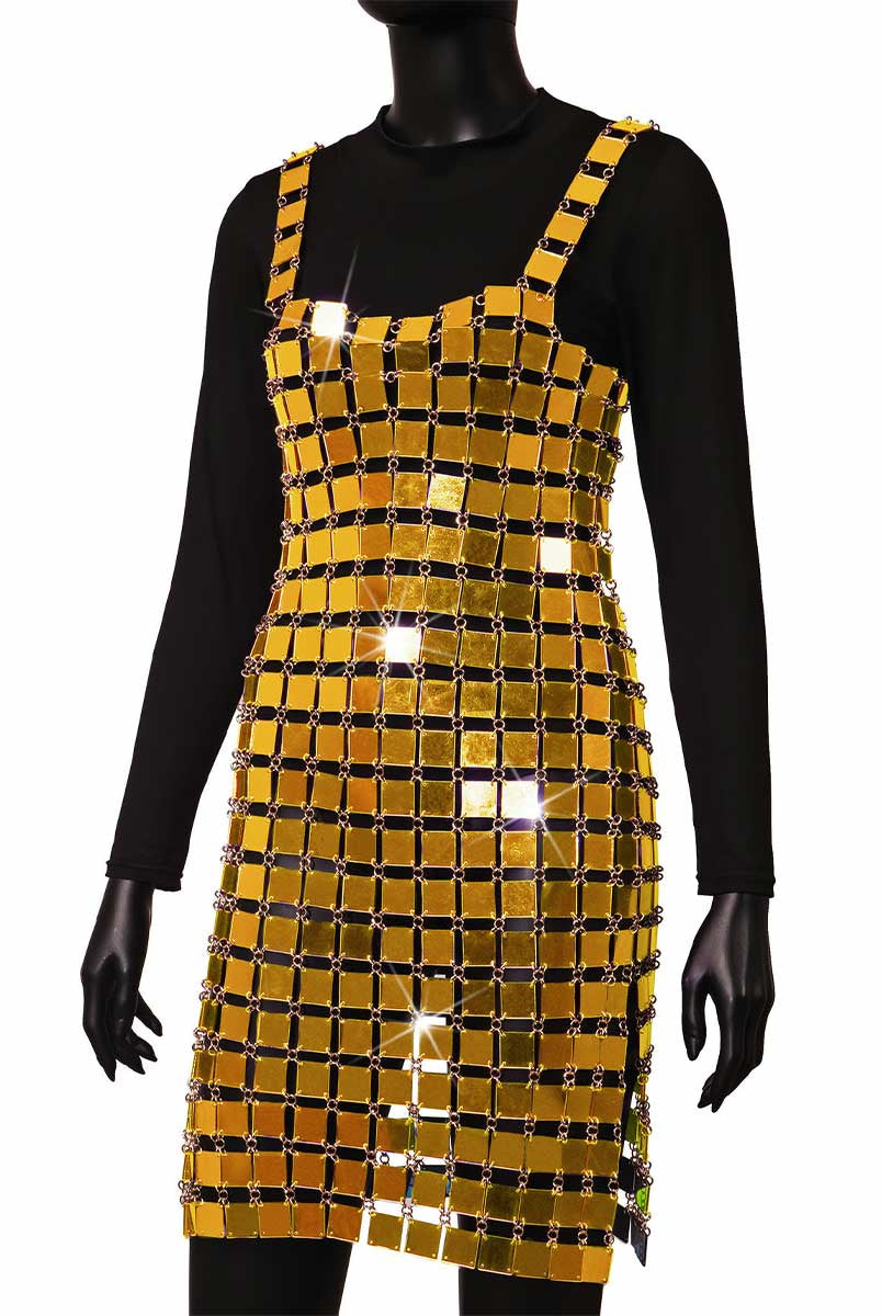 Club Style Casual Acrylic Sequin Dress