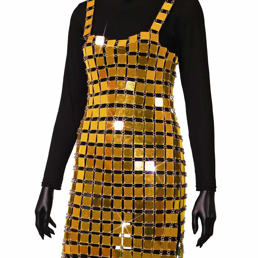 Club Style Casual Acrylic Sequin Dress