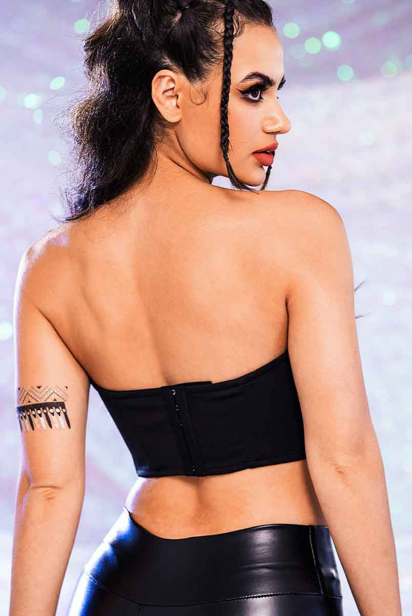 glitter bandeau bra