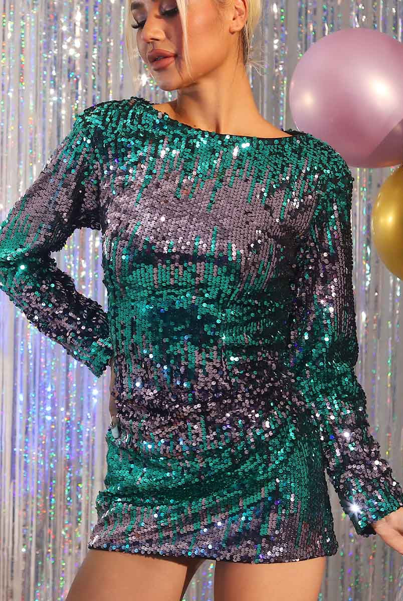 backless sequin dress