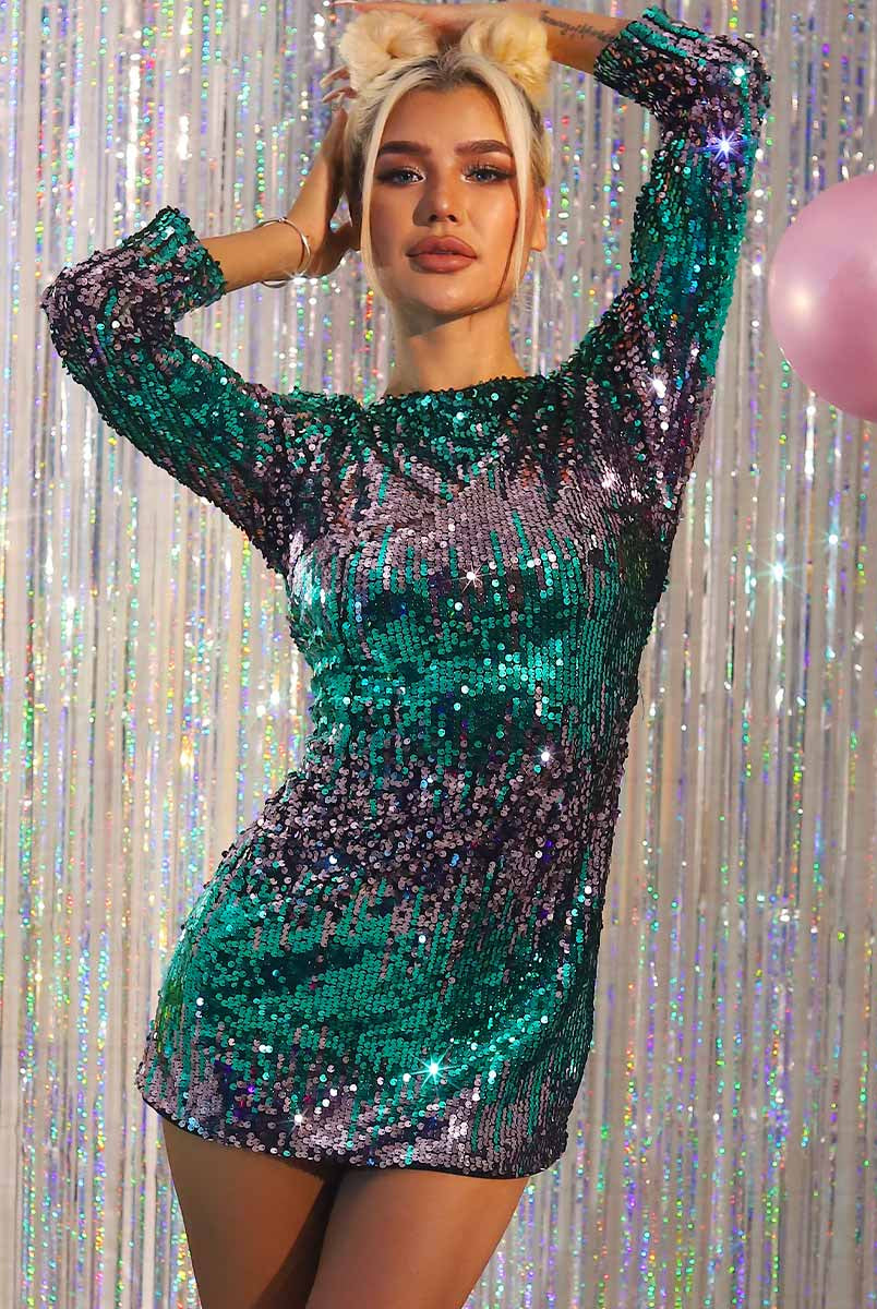 backless sequin dresses