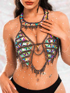colorful sequin bra top