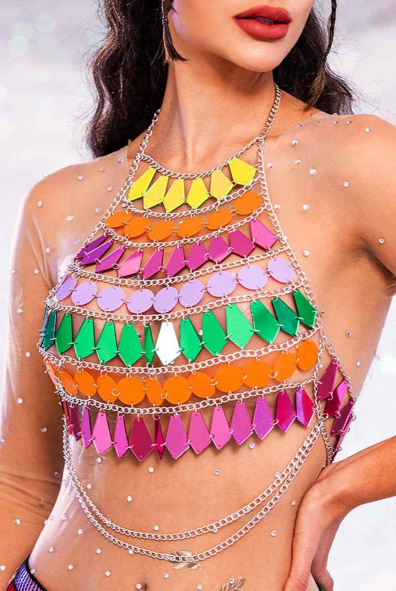 rainbow sequin tank top