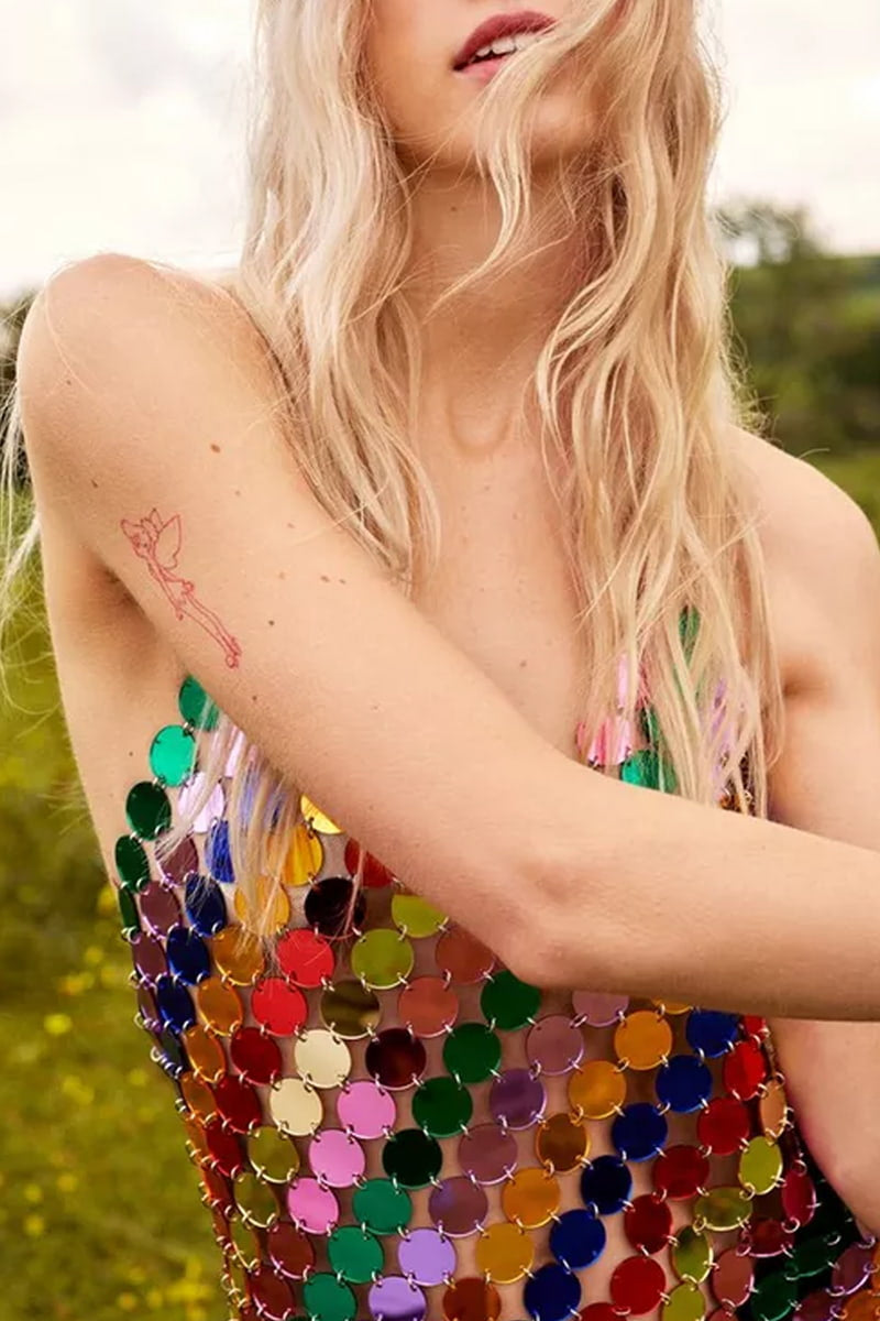 sequin dress rainbow