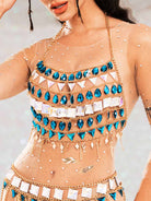 Rhinestone Crystal Top & Skirt Set