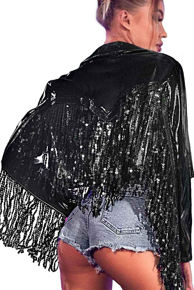 Fringe Sequin Jacket