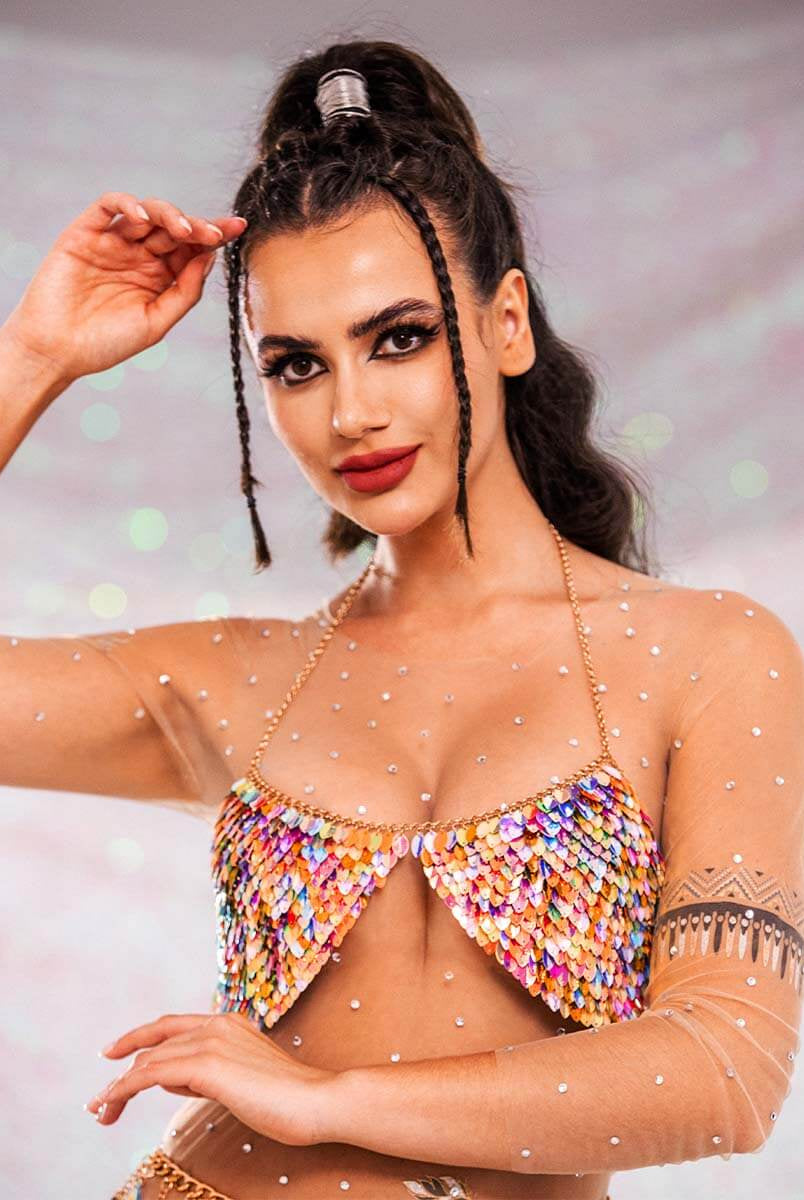 sparkly bra top