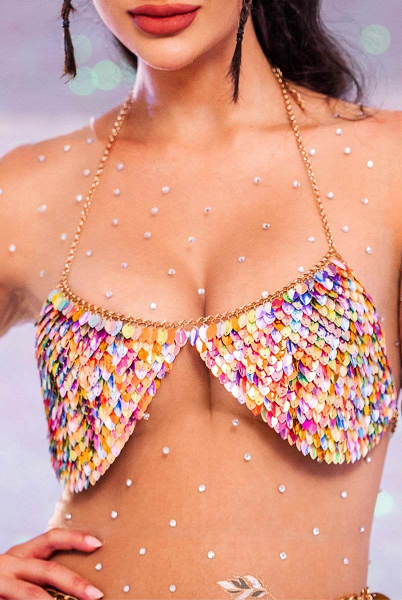 metal bra top
