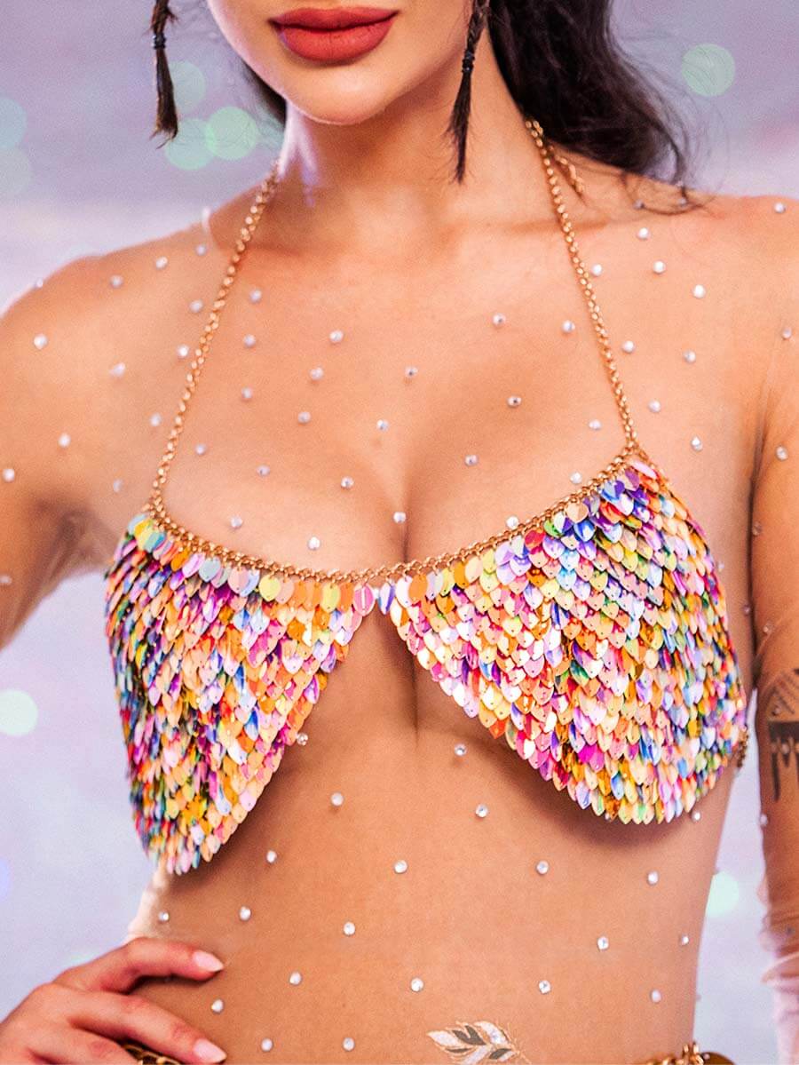 metal bra top