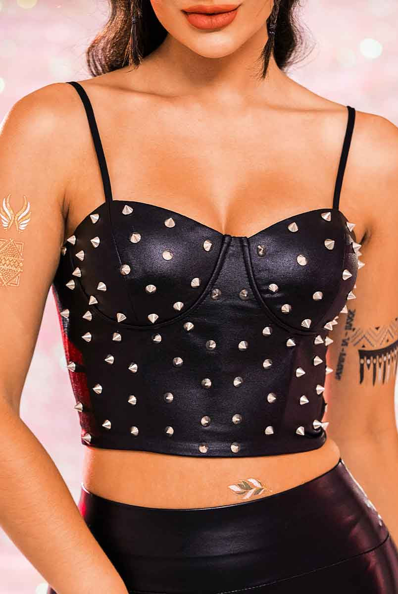 Black Punk studded corset