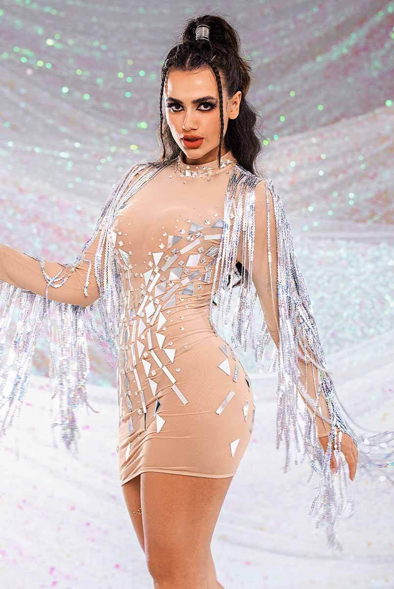 Silver Tassel Dress