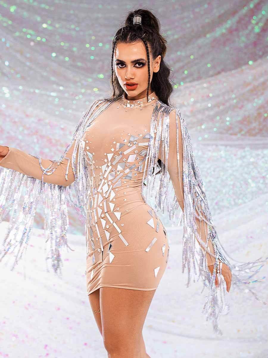 Silver Tassel Dress