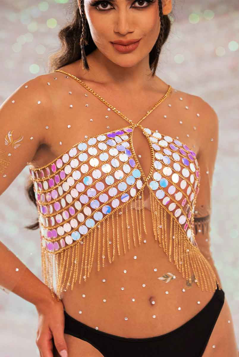 sparkly fringe top