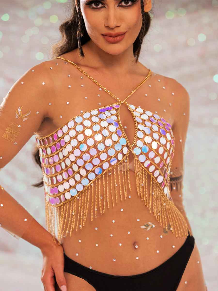 sparkly fringe top