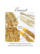 Gold sequin tassel two-piece detail