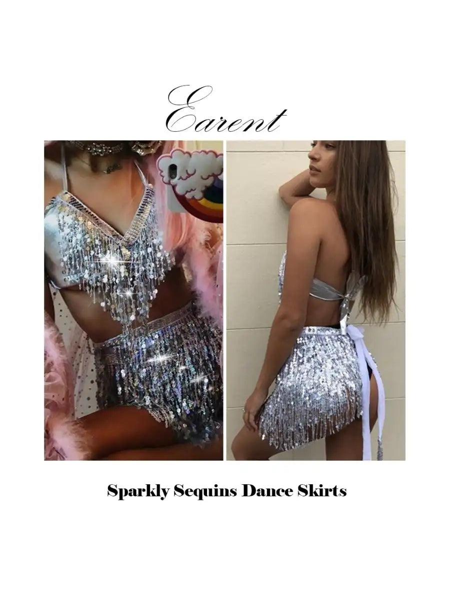 Silver Sequin Tassel Two-piece Set Buyer Show