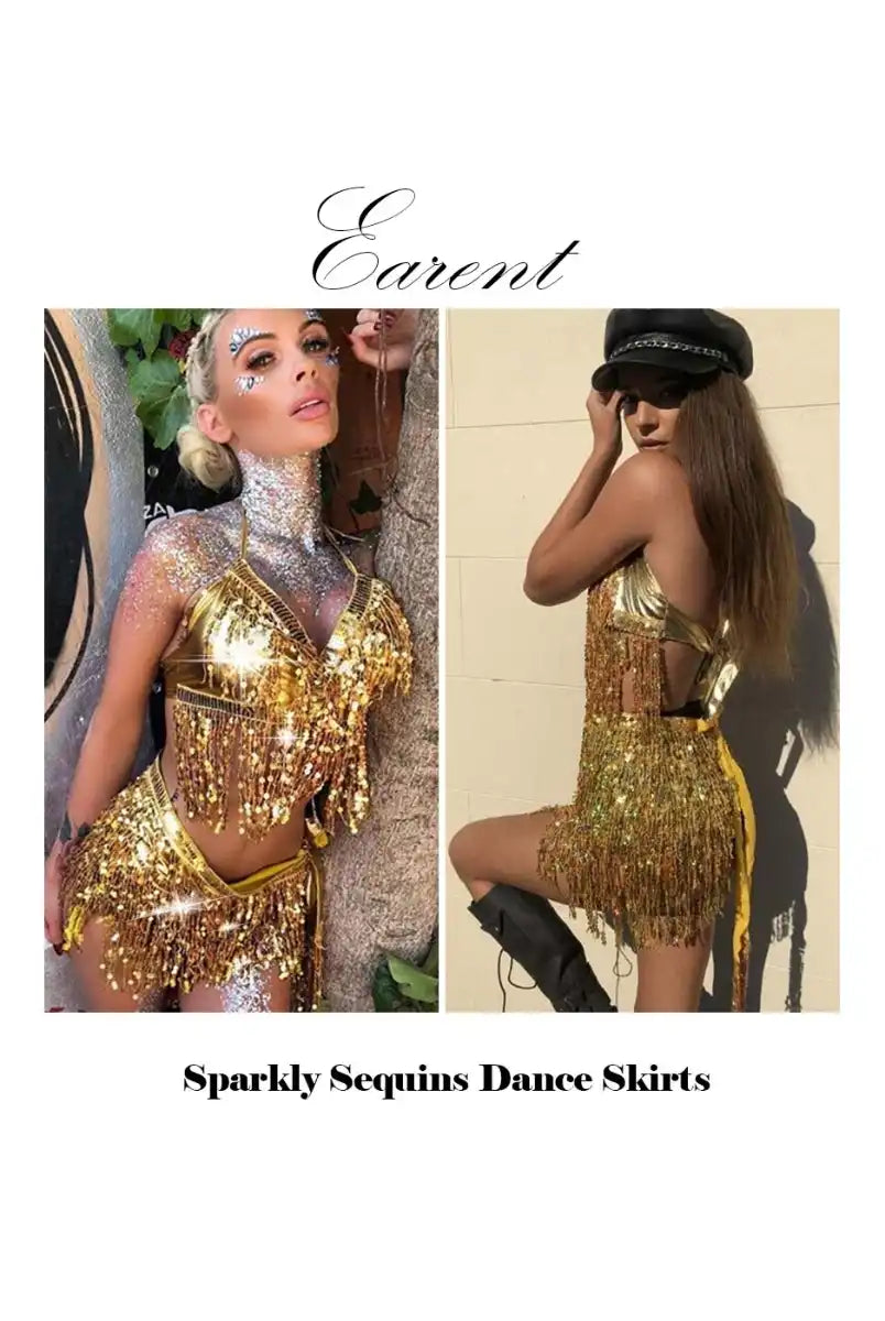 Gold Sequin Tassel Two-piece Set Buyer Show