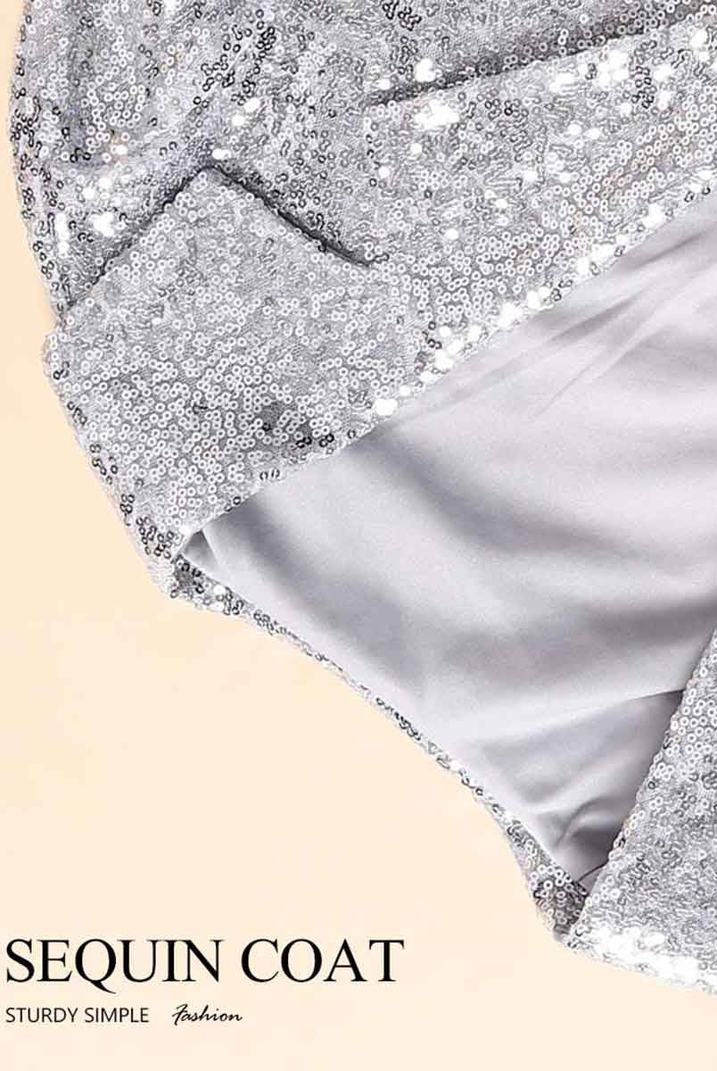 silver glitter tassel jacket