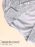 silver glitter tassel jacket