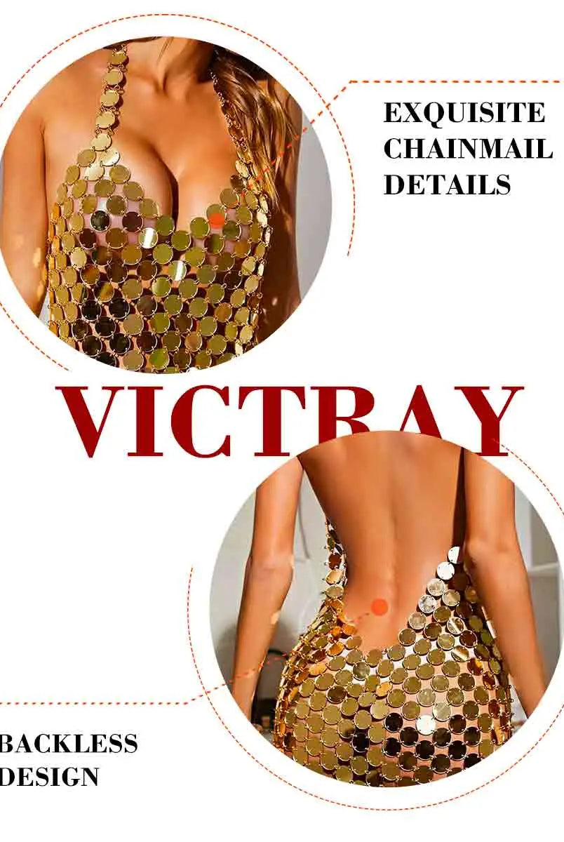 Sparkly Gold Chainmail Dress