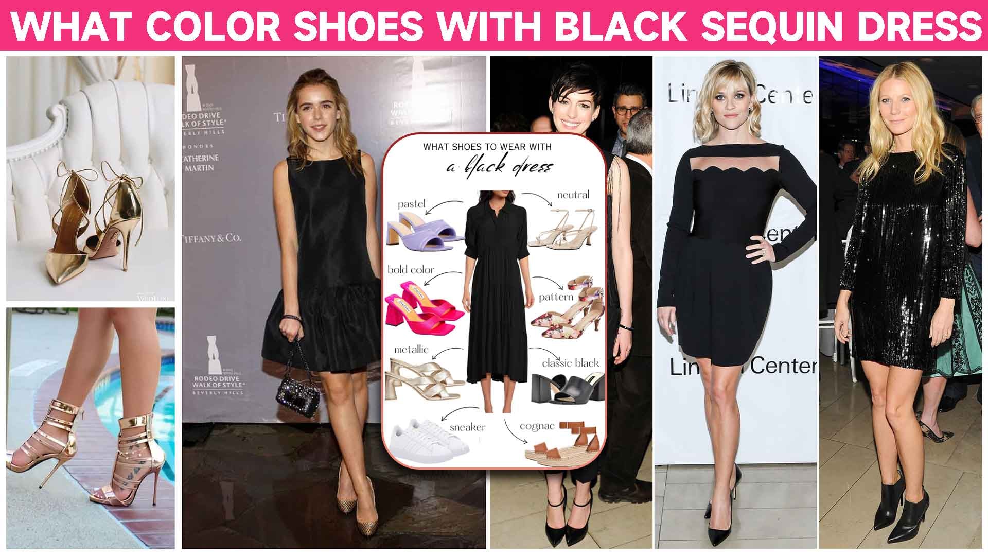 WHAT COLOR SHOES WITH BLACK SEQUIN DRESS