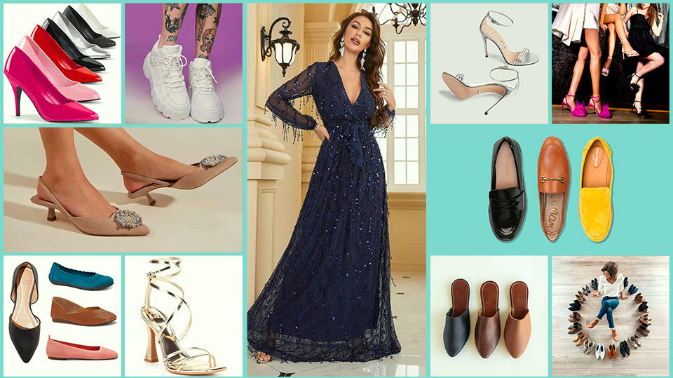 What Shoes To Wear With Navy Blue Sequin Dress