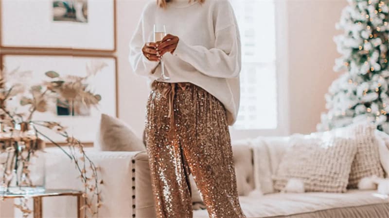 Gold on sale holiday pants