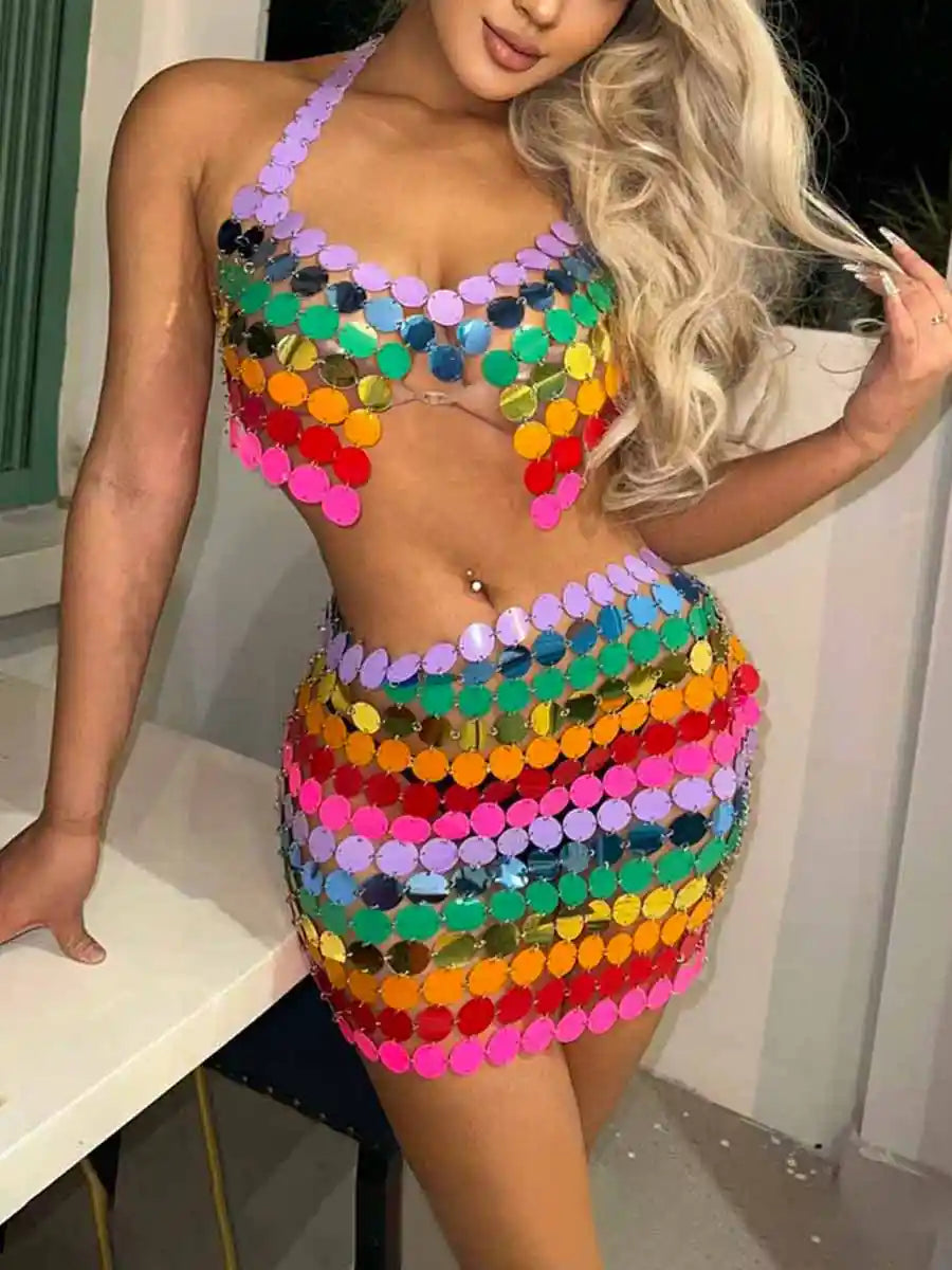 Rainbow Sequin Set